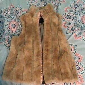 Tan Furry Vest